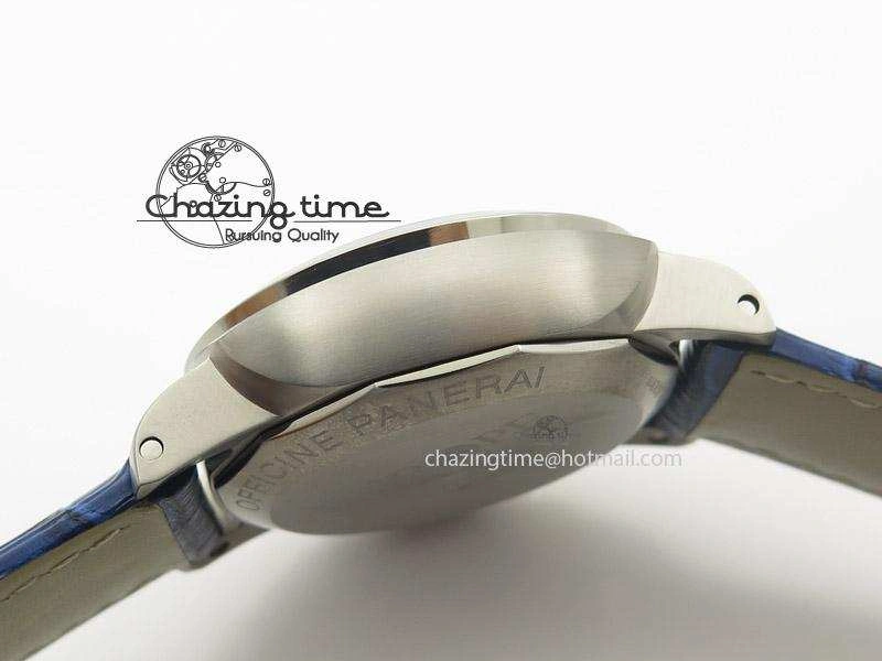 PAM437 L Titanium ZF Best Edition Blue Dial On Blue Leather Strap P9001
