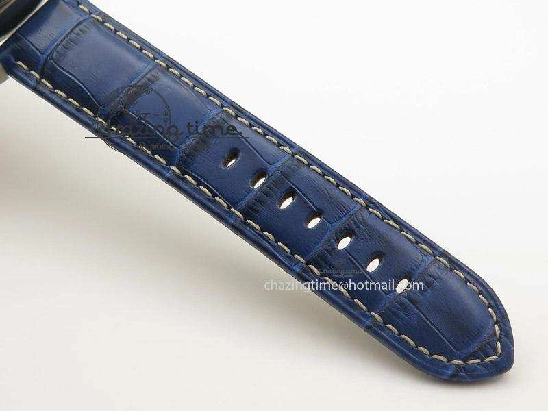 PAM437 L Titanium ZF Best Edition Blue Dial On Blue Leather Strap P9001