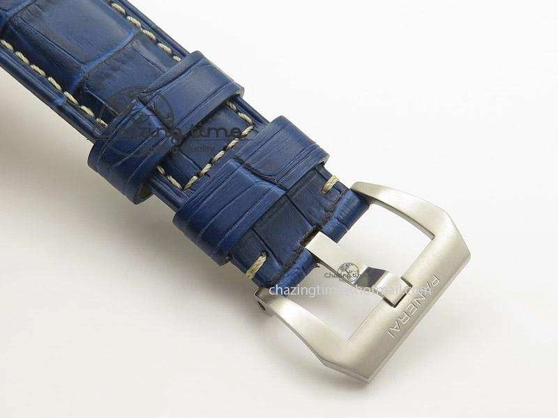 PAM437 L Titanium ZF Best Edition Blue Dial On Blue Leather Strap P9001