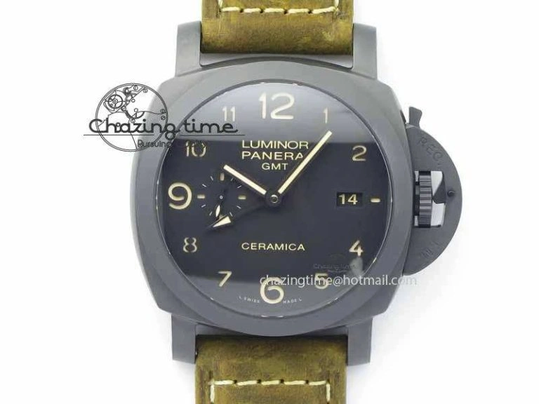 PAM441 O Real Ceramic VSF 1:1 Best Edition On Brown Asso Strap P.9001 Super Clone V2