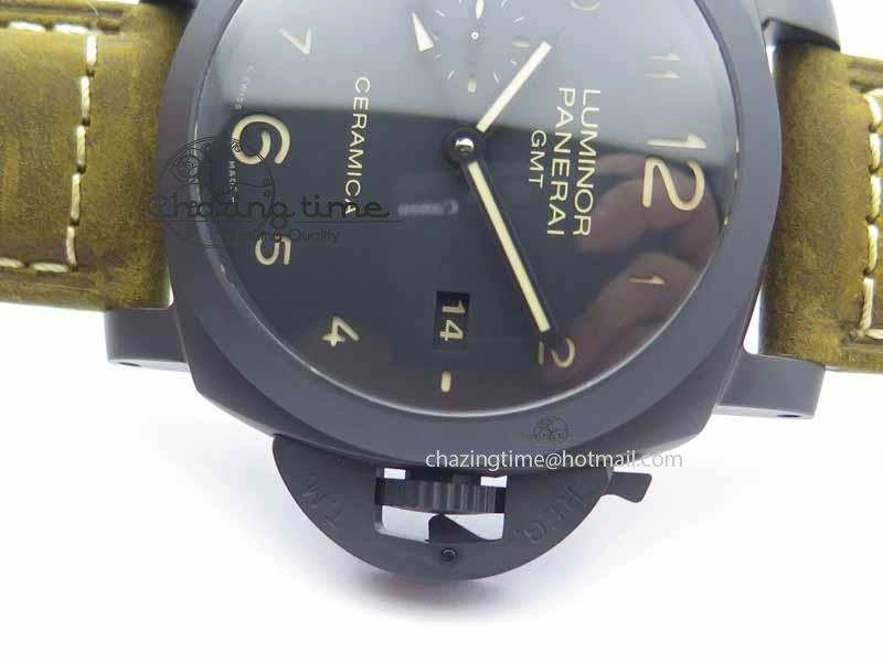 PAM441 O Real Ceramic VSF 1:1 Best Edition On Brown Asso Strap P.9001 Super Clone V2