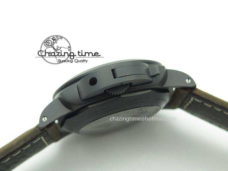 PAM441 O Real Ceramic ZF 1:1 Best Edition on Brown Asso Strap ZP.9001