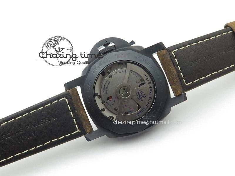 PAM441 O Real Ceramic ZF 1:1 Best Edition on Brown Asso Strap ZP.9001
