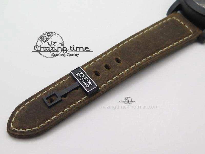 PAM441 O Real Ceramic ZF 1:1 Best Edition on Brown Asso Strap ZP.9001