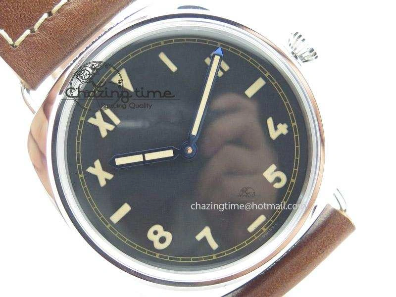 PAM448 O ZF 1:1 Best Edition on Thick Brown Leather Strap P.3000 Super Clone V2