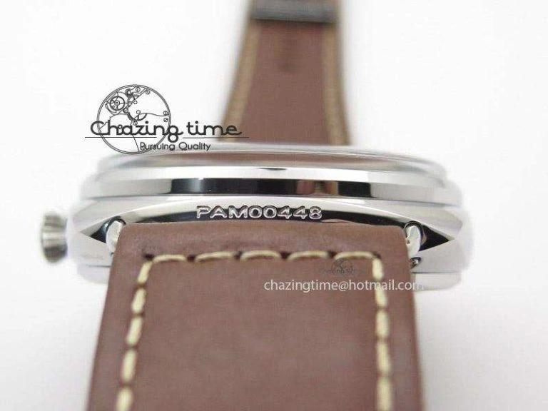 PAM448 O ZF 1:1 Best Edition on Thick Brown Leather Strap P.3000 Super Clone V2