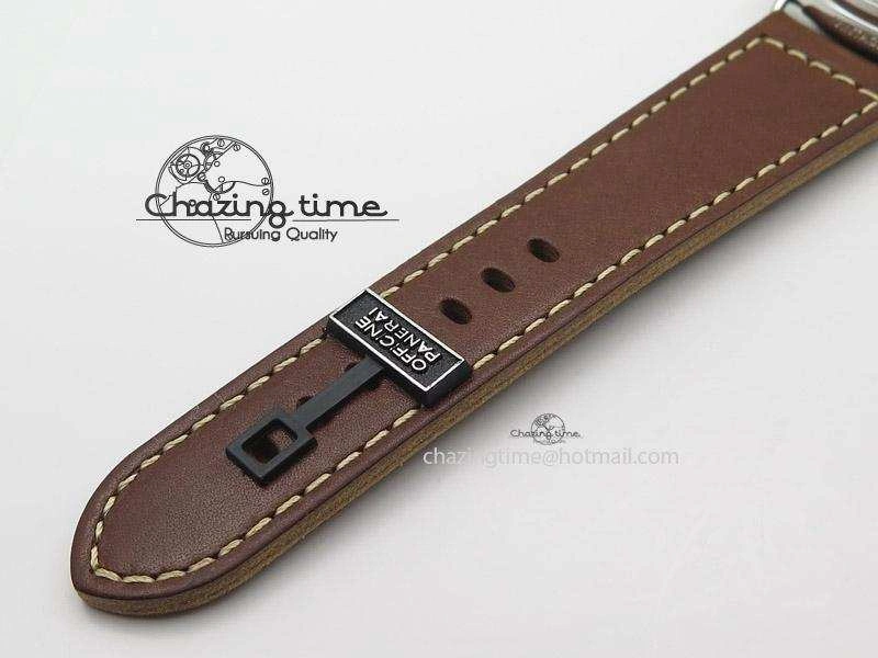 PAM448 O ZF 1:1 Best Edition on Thick Brown Leather Strap P.3000 Super Clone V2