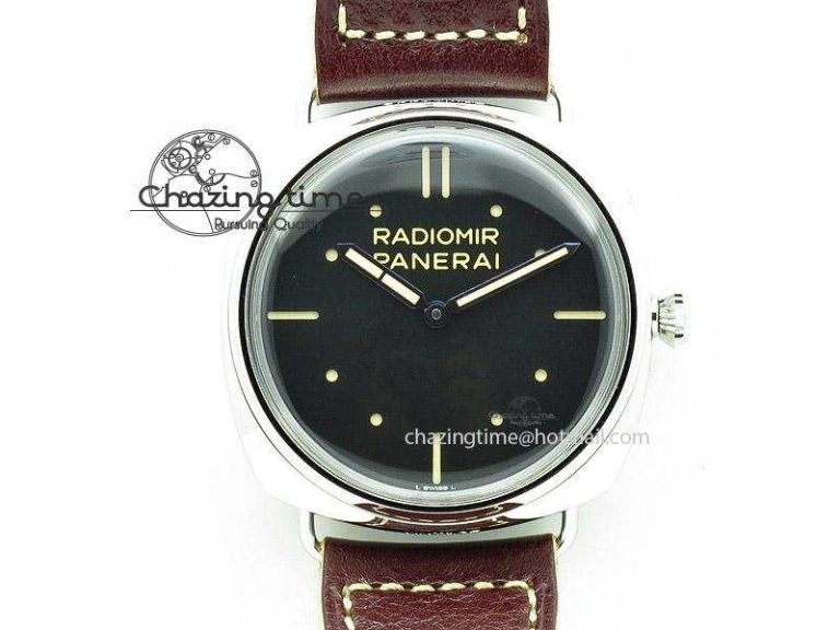 PAM449 O SF Batton Dial on Thick Deep Brown Leather Strap P.3000 Super Clone