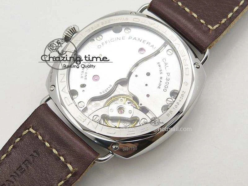 PAM449 O SF Batton Dial on Thick Deep Brown Leather Strap P.3000 Super Clone