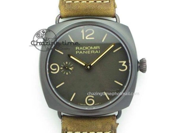 PAM504 O Radiomir Composite ZF 1:1 Best Edition On Brown Asso Strap P.3000 Super Clone