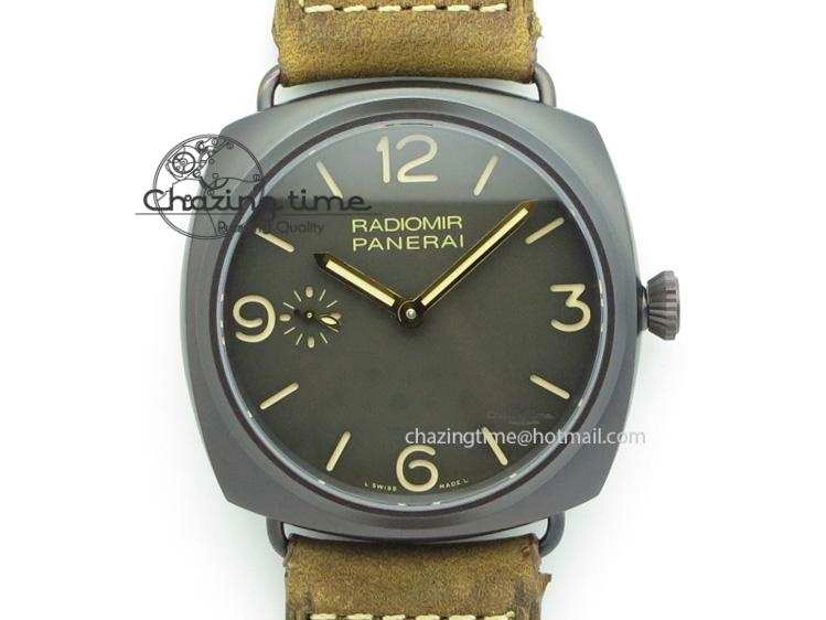 PAM504 O Radiomir Composite ZF 1:1 Best Edition On Brown Asso Strap P.3000 Super Clone