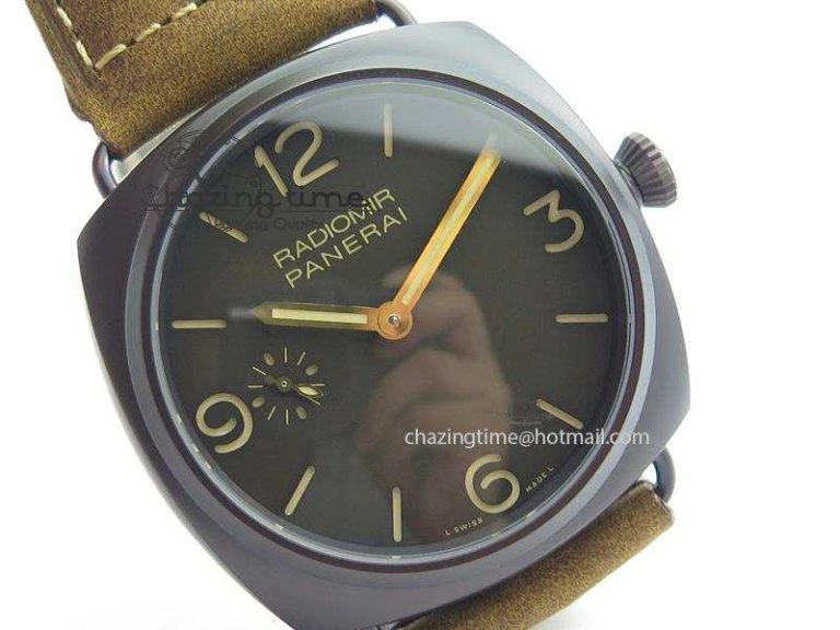 PAM504 O Radiomir Composite ZF 1:1 Best Edition On Brown Asso Strap P.3000 Super Clone