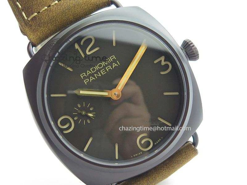 PAM504 O Radiomir Composite ZF 1:1 Best Edition On Brown Asso Strap P.3000 Super Clone