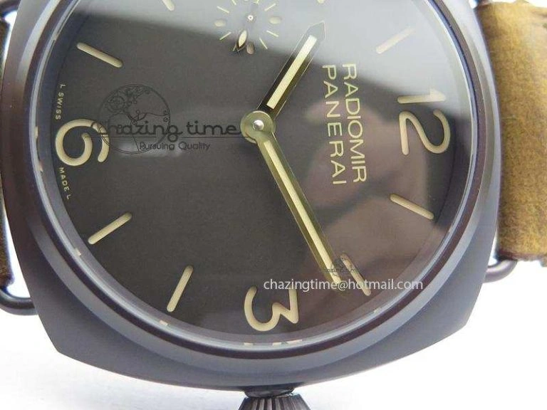 PAM504 O Radiomir Composite ZF 1:1 Best Edition On Brown Asso Strap P.3000 Super Clone
