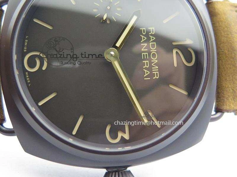 PAM504 O Radiomir Composite ZF 1:1 Best Edition On Brown Asso Strap P.3000 Super Clone