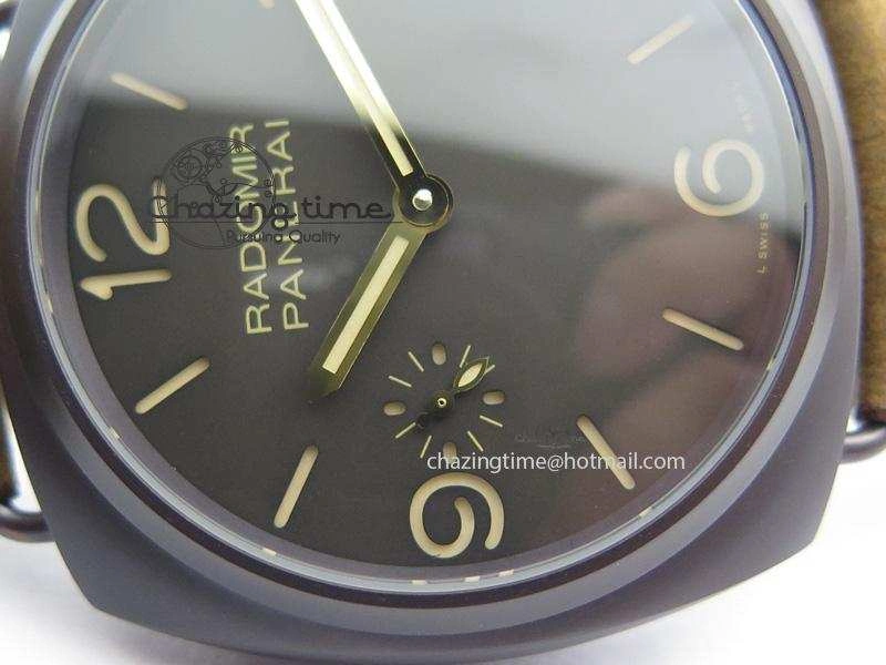 PAM504 O Radiomir Composite ZF 1:1 Best Edition On Brown Asso Strap P.3000 Super Clone