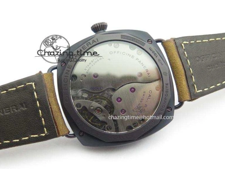 PAM504 O Radiomir Composite ZF 1:1 Best Edition On Brown Asso Strap P.3000 Super Clone