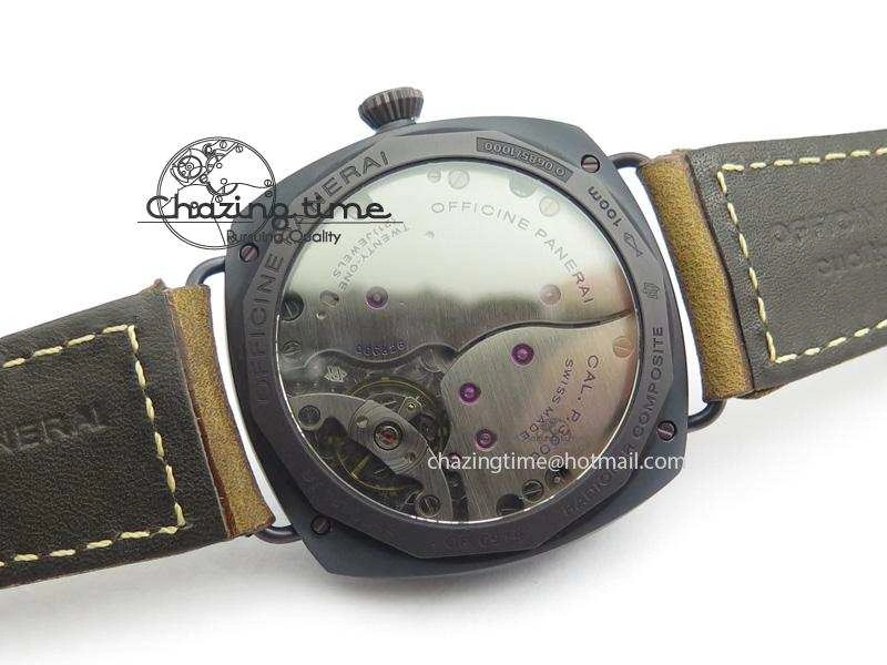 PAM504 O Radiomir Composite ZF 1:1 Best Edition On Brown Asso Strap P.3000 Super Clone