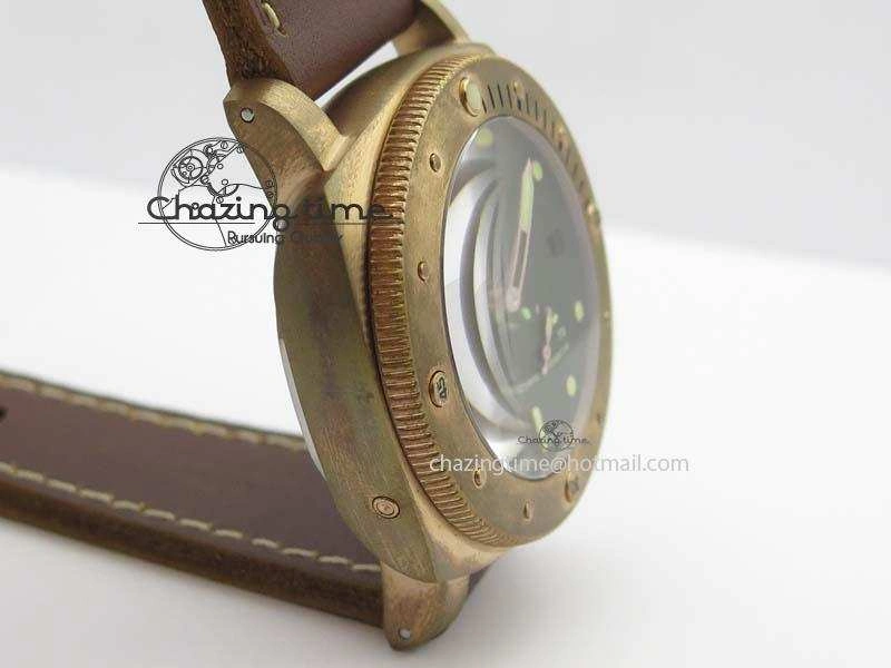 PAM507 P Bronzo V6F Best Edition On Brown Leather Strap A23J