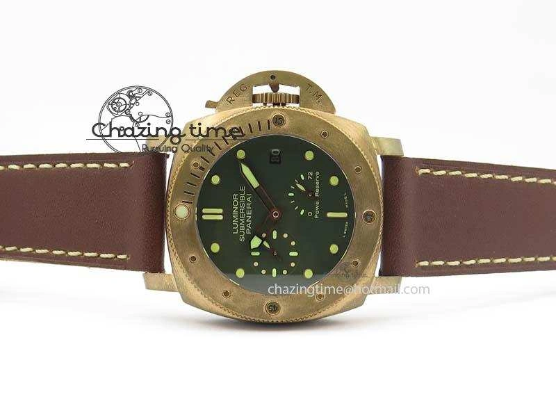 PAM507 P Bronzo V6F Best Edition On Brown Leather Strap A23J