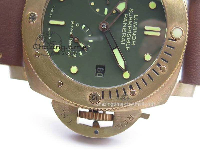 PAM507 P Bronzo V6F Best Edition On Brown Leather Strap A23J