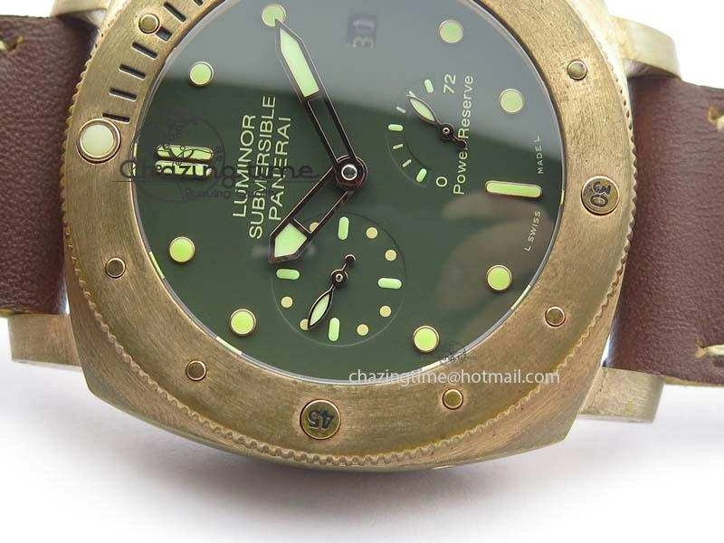 PAM507 P Bronzo V6F Best Edition On Brown Leather Strap A23J