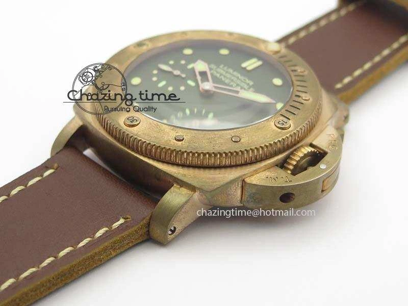 PAM507 P Bronzo V6F Best Edition On Brown Leather Strap A23J