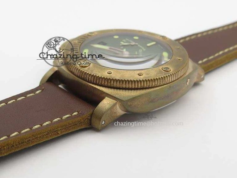 PAM507 P Bronzo V6F Best Edition On Brown Leather Strap A23J