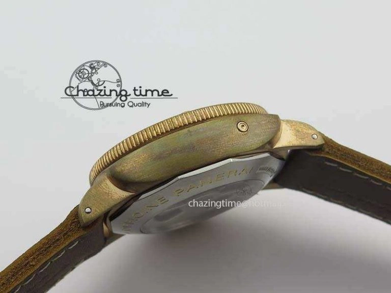 PAM507 P Bronzo V6F Best Edition On Brown Leather Strap A23J