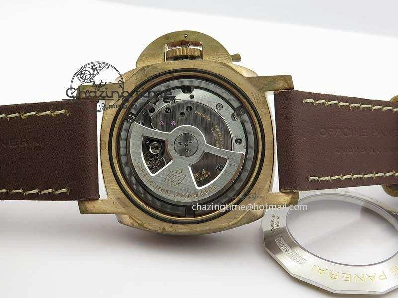 PAM507 P Bronzo V6F Best Edition On Brown Leather Strap A23J