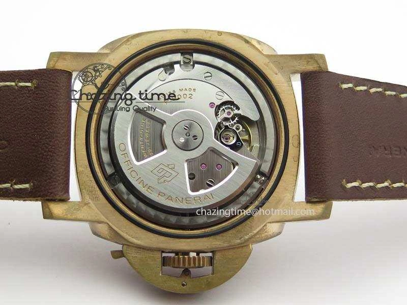 PAM507 P Bronzo V6F Best Edition On Brown Leather Strap A23J