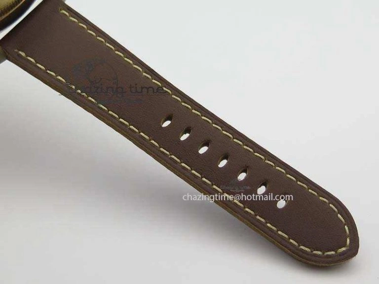 PAM507 P Bronzo V6F Best Edition On Brown Leather Strap A23J