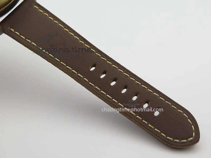 PAM507 P Bronzo V6F Best Edition On Brown Leather Strap A23J