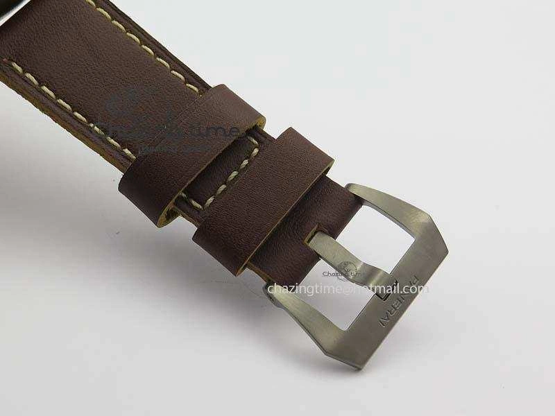 PAM507 P Bronzo V6F Best Edition On Brown Leather Strap A23J