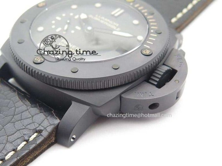 PAM508 P V6F 1:1 Best Edition Ceramic On Black Leather Strap ST2555