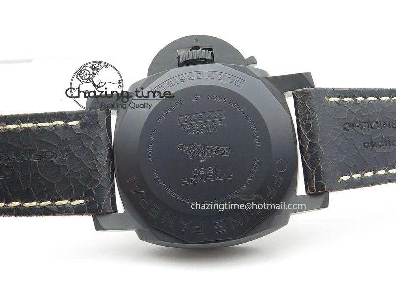 PAM508 P V6F 1:1 Best Edition Ceramic On Black Leather Strap ST2555