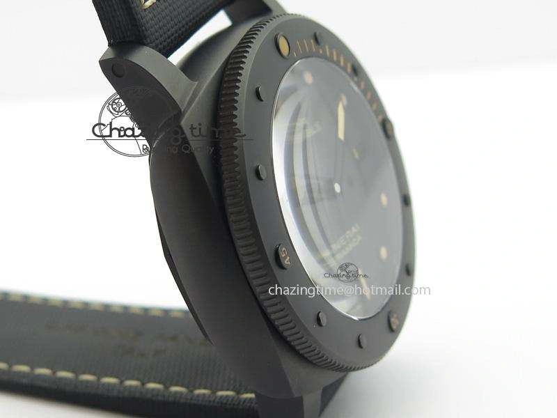 PAM508 P V6F 1:1 Best Edition Real Ceramic On Black Kevlar Diving Strap P9000