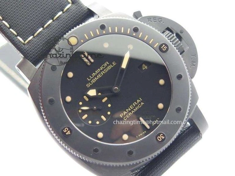 PAM508 P V6F 1:1 Best Edition Real Ceramic On Black Kevlar Diving Strap P9000