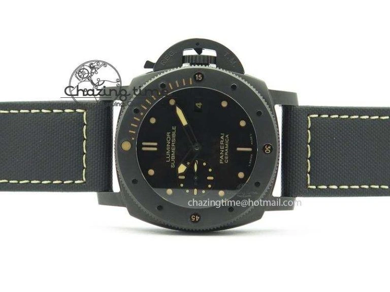 PAM508 P V6F 1:1 Best Edition Real Ceramic On Black Kevlar Diving Strap P9000