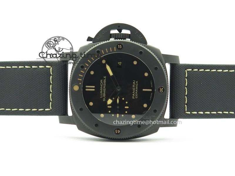 PAM508 P V6F 1:1 Best Edition Real Ceramic On Black Kevlar Diving Strap P9000