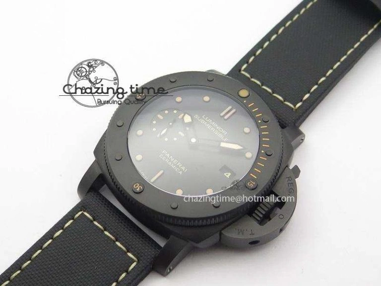 PAM508 P V6F 1:1 Best Edition Real Ceramic On Black Kevlar Diving Strap P9000