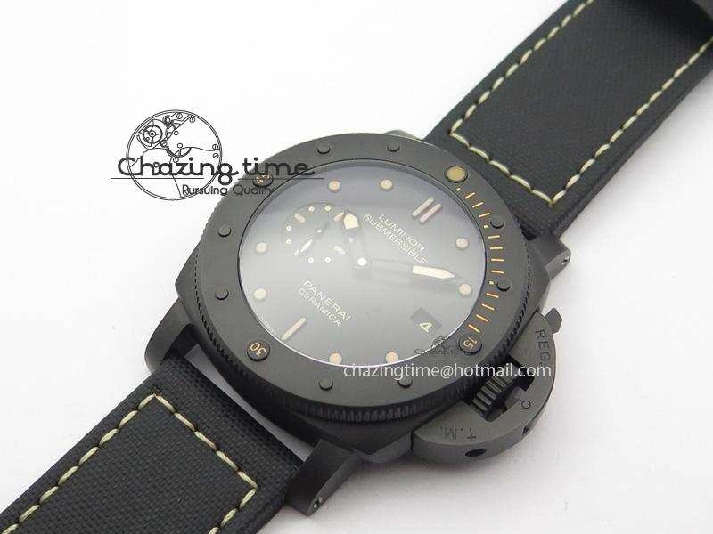 PAM508 P V6F 1:1 Best Edition Real Ceramic On Black Kevlar Diving Strap P9000