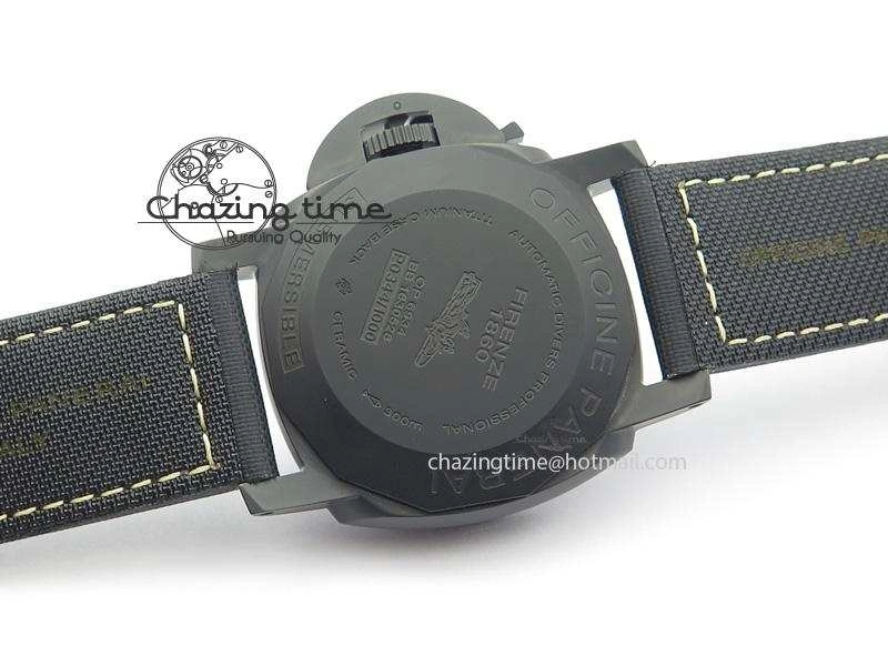 PAM508 P V6F 1:1 Best Edition Real Ceramic On Black Kevlar Diving Strap P9000