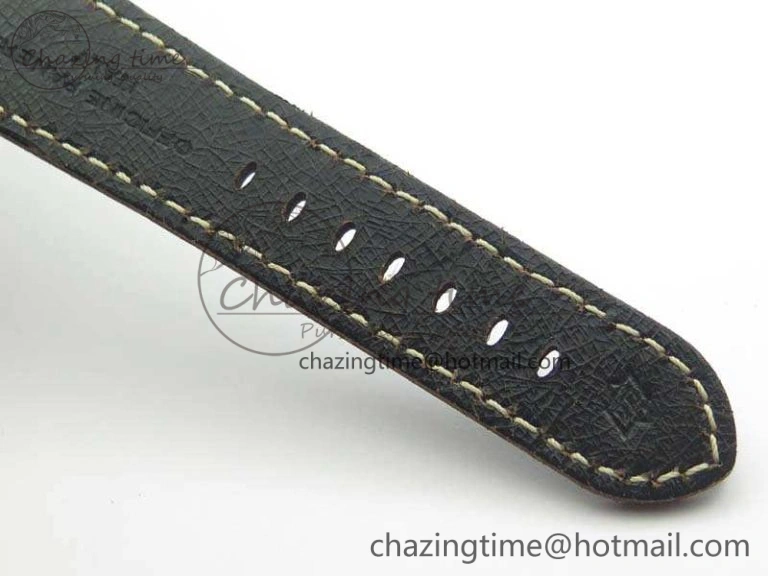 PAM508 P VSF 1:1 Best Edition Real Ceramic On Black Distressed Calfskin Strap P.9000 Super Clone