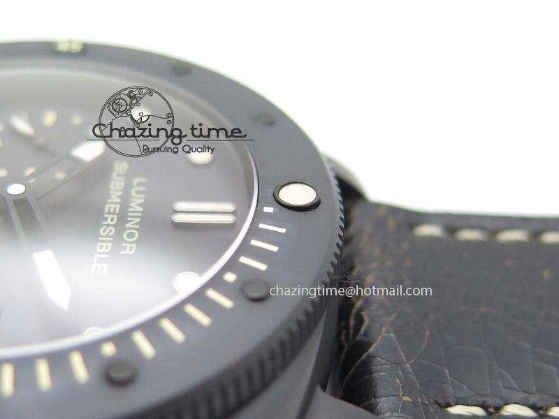 PAM508 P ZF Best Edition Real Ceramic On Black Calfskin Strap P9000