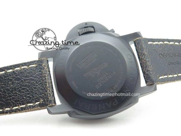PAM508 P ZF Best Edition Real Ceramic On Black Calfskin Strap P9000