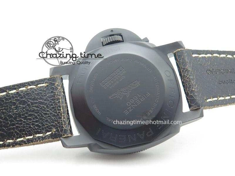 PAM508 P ZF Best Edition Real Ceramic On Black Calfskin Strap P9000