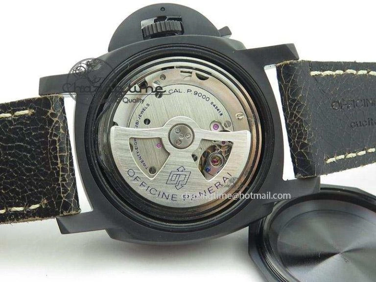 PAM508 P ZF Best Edition Real Ceramic On Black Calfskin Strap P9000