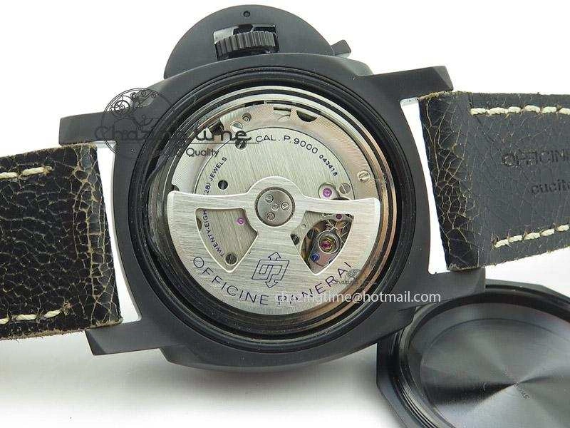 PAM508 P ZF Best Edition Real Ceramic On Black Calfskin Strap P9000