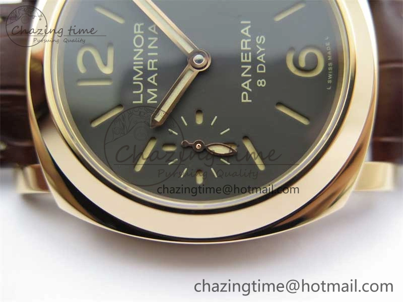 PAM511 RG HWF 1:1 Best Edition on Leather Strap A6497